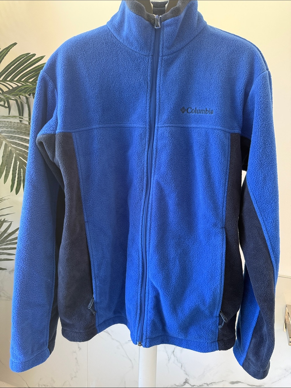 Columbia Blue and Navy Lightweight Fleece Jacket